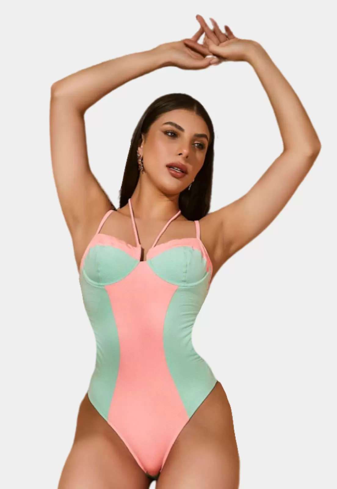 Neon Cut-Out Swimsuit