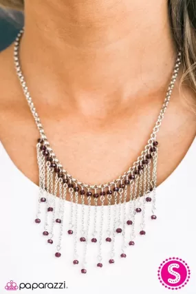 Paparazzi Accessories  - Who Needs Fireworks? #N82 Box 1 - Purple Necklace