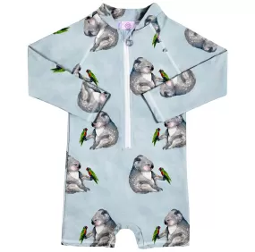 PREORDER Koala & Lorikeet Unisex Long Sleeve Zip Swimmers (Ships w/c 16th Sept)