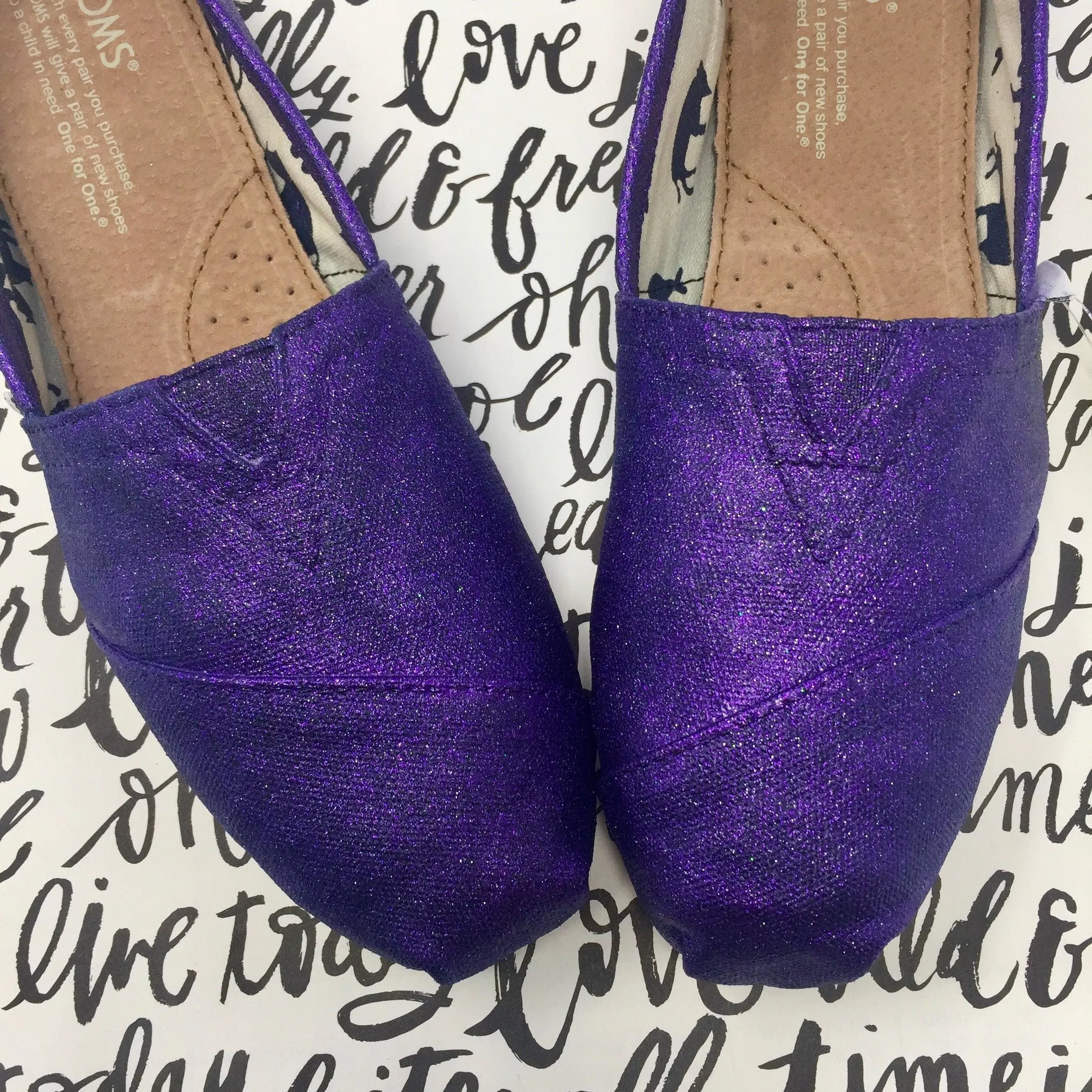 Purple Glitter TOMS