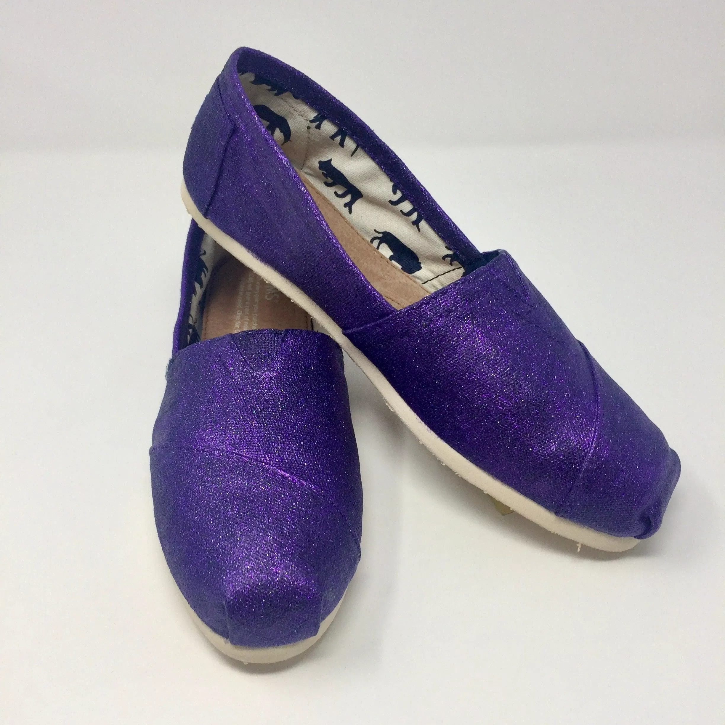 Purple Glitter TOMS