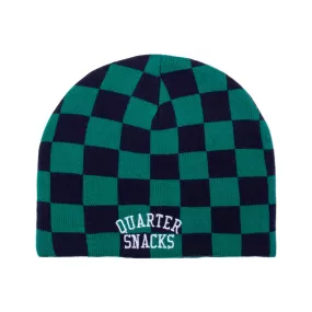 Quartersnacks Checkerboard Beanie Green/Blue