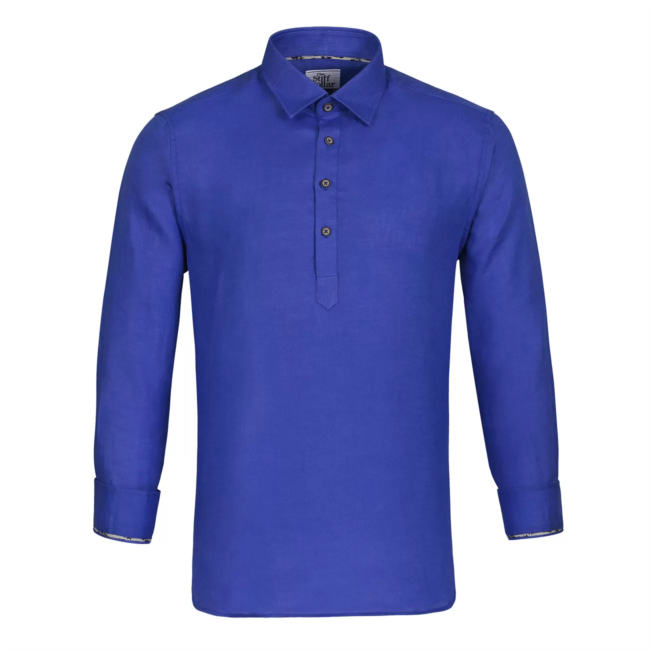 Royal Blue Pure Linen Full Sleeve Premium Kurta Shirt