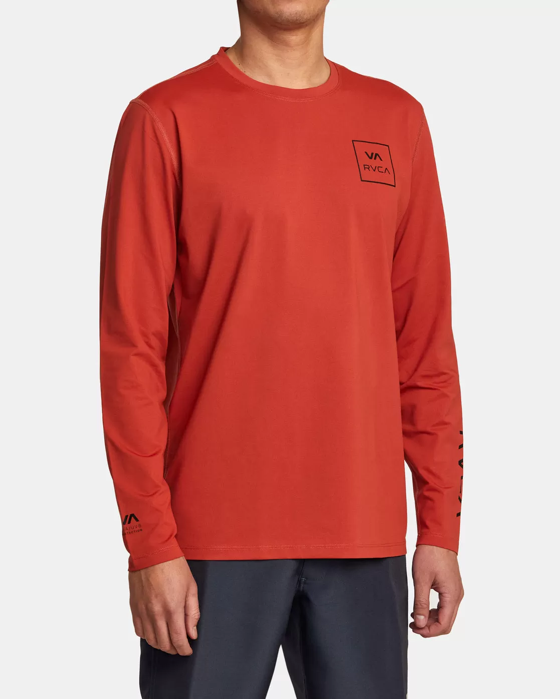 RVCA Long Sleeve Rashguard - Cinnabar