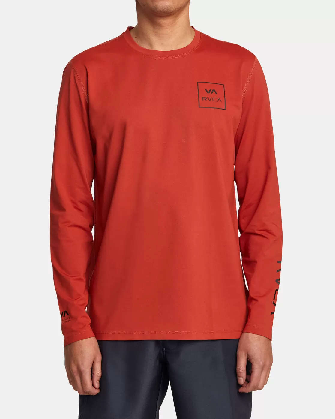 RVCA Long Sleeve Rashguard - Cinnabar