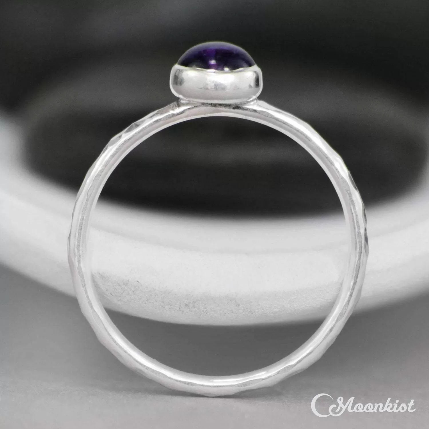 Simple Amethyst Gemstone Stacking Ring | Moonkist Designs