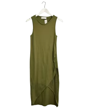 Size 12 - Viktoria & Woods Olive Rib Tank Midi Dress