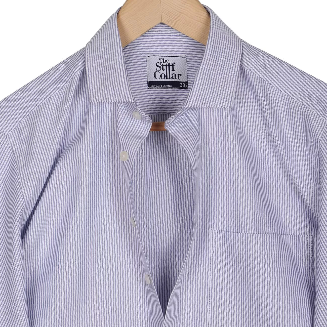 Sky Blue University Stripes Oxford Cotton Shirt