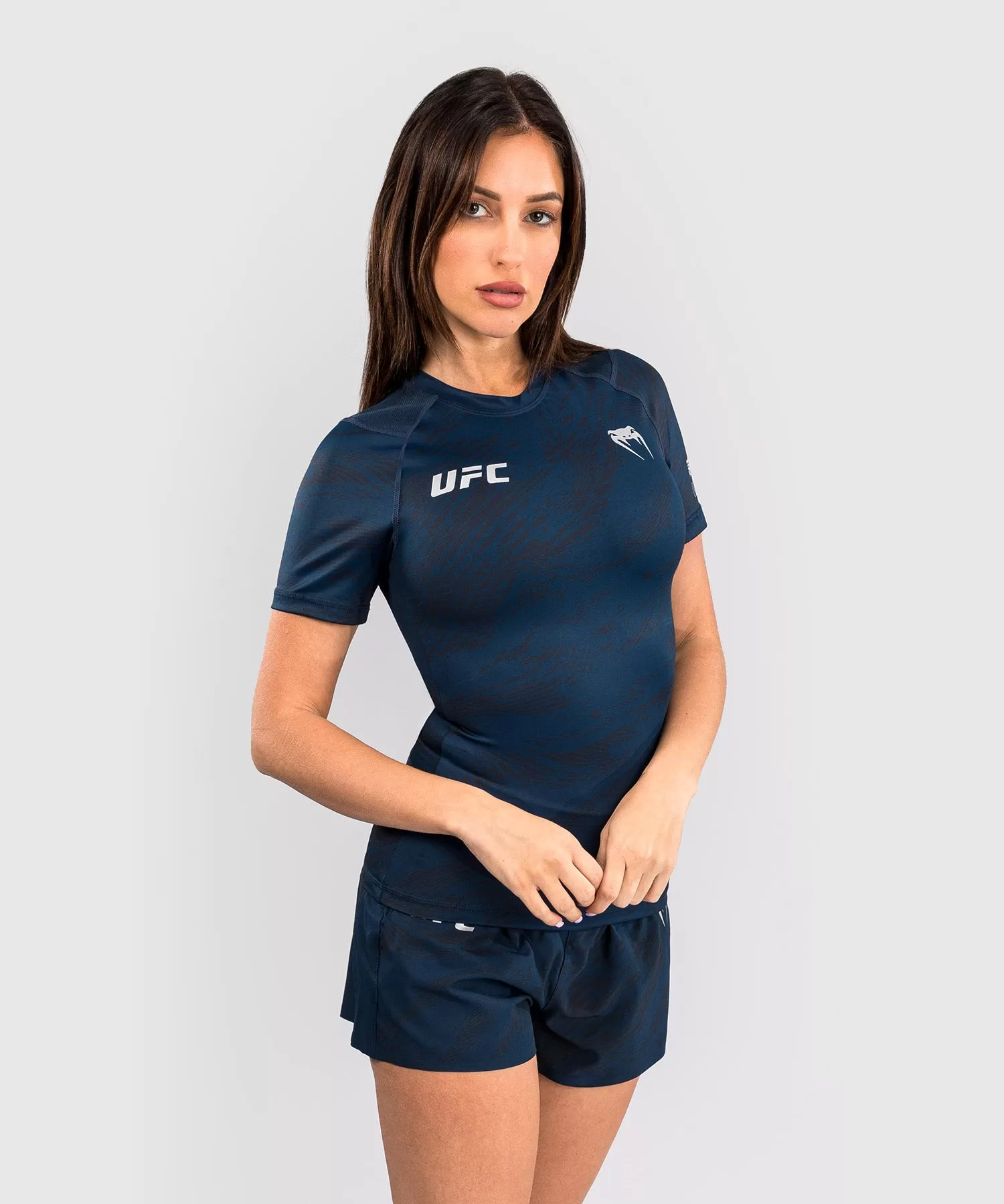 UFC Fusion by Venum Fight Week Women’s Performance Short Sleeve Rashguard - Oceanic Blue