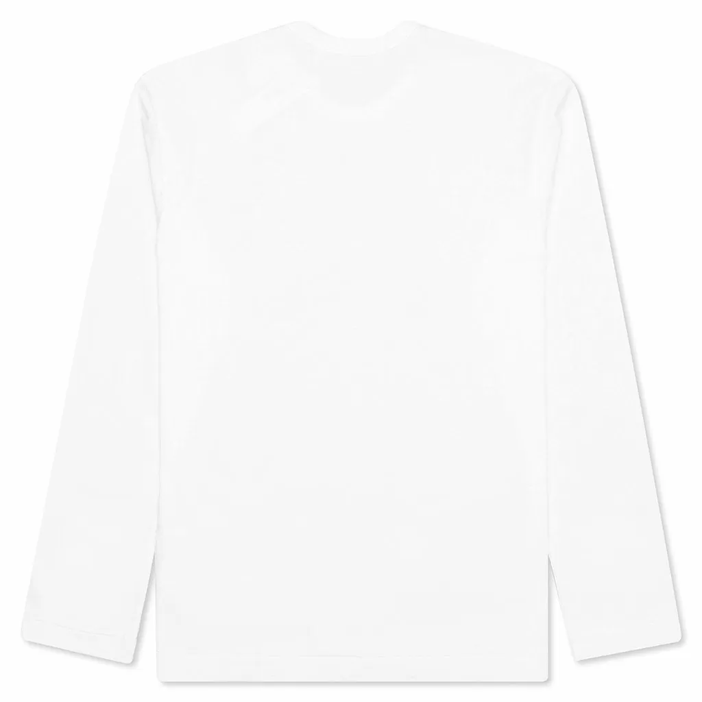 Women's Black Multi Logo L/S T-Shirt - White