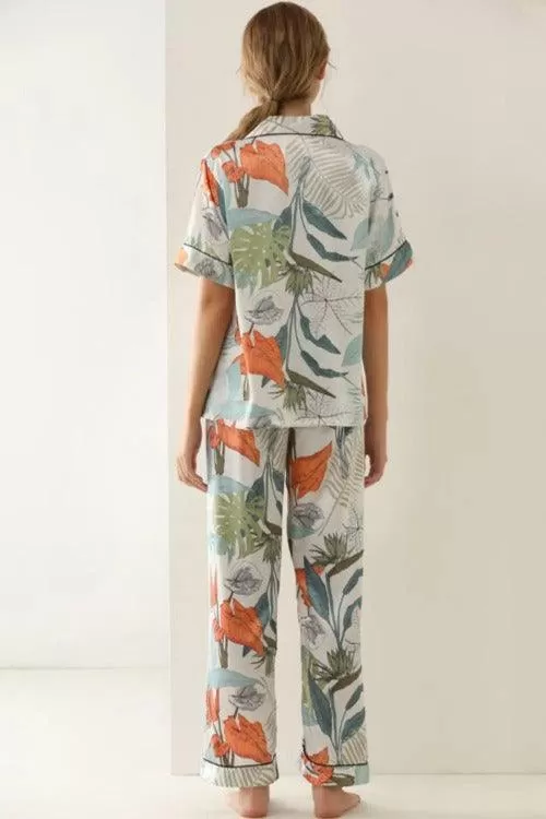 Women's Pajama Set Bottom-up with Pockets