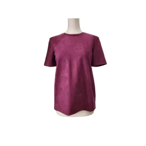 ZARA Purple Velvet Short Sleeve Shirt | Brand New |